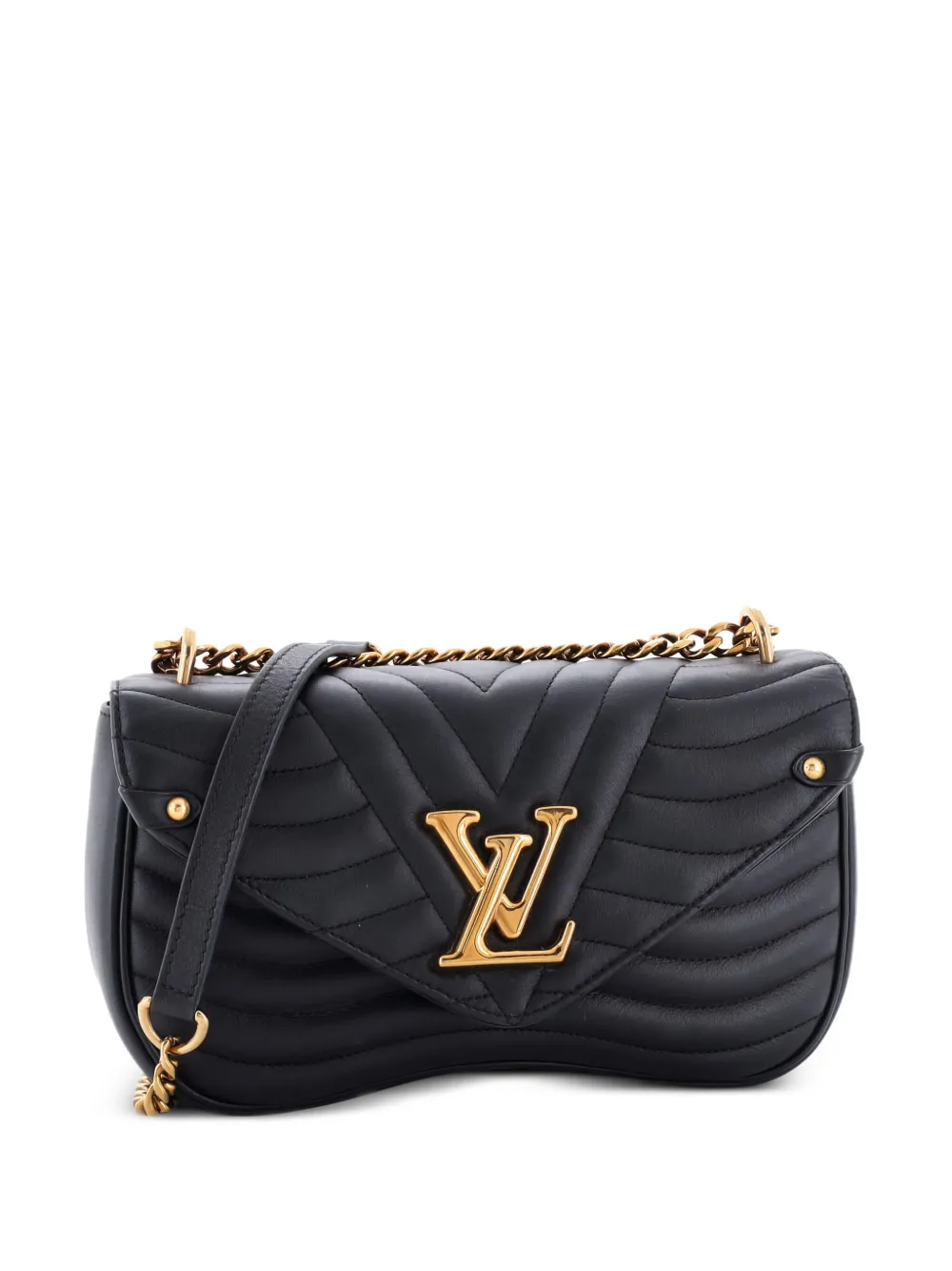 Louis Vuitton Pre-Owned New Wave Chain Bag Quilted Leather MM Louis Vuitton Pre-Owned New Wave Chain Bag Quilted Leather MM