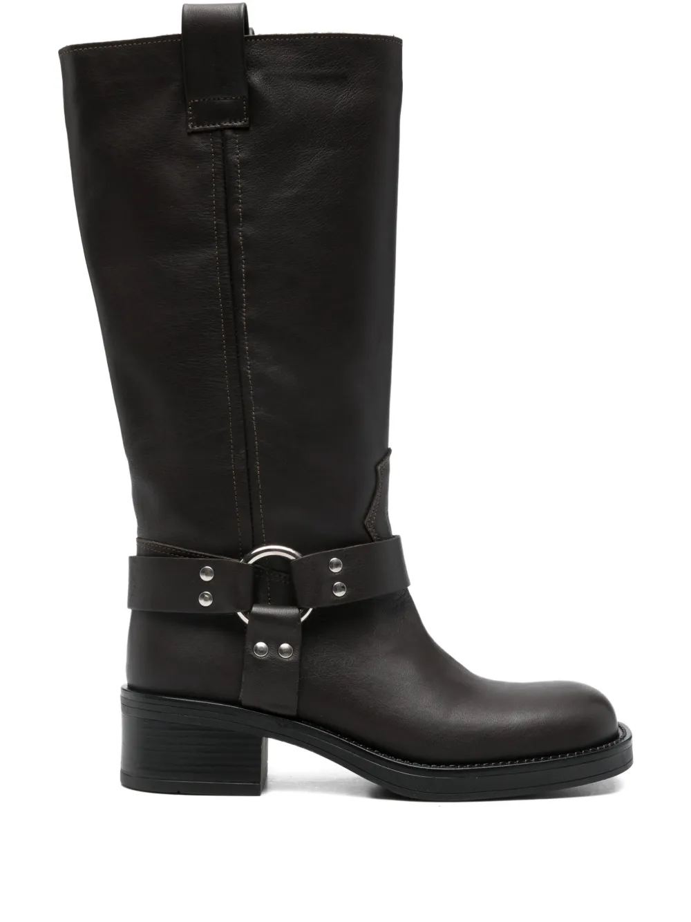 Gisel Moire 50mm Blackpool biker boots - ブラウン Gisel Moire 50mm Blackpool biker boots - ブラウン