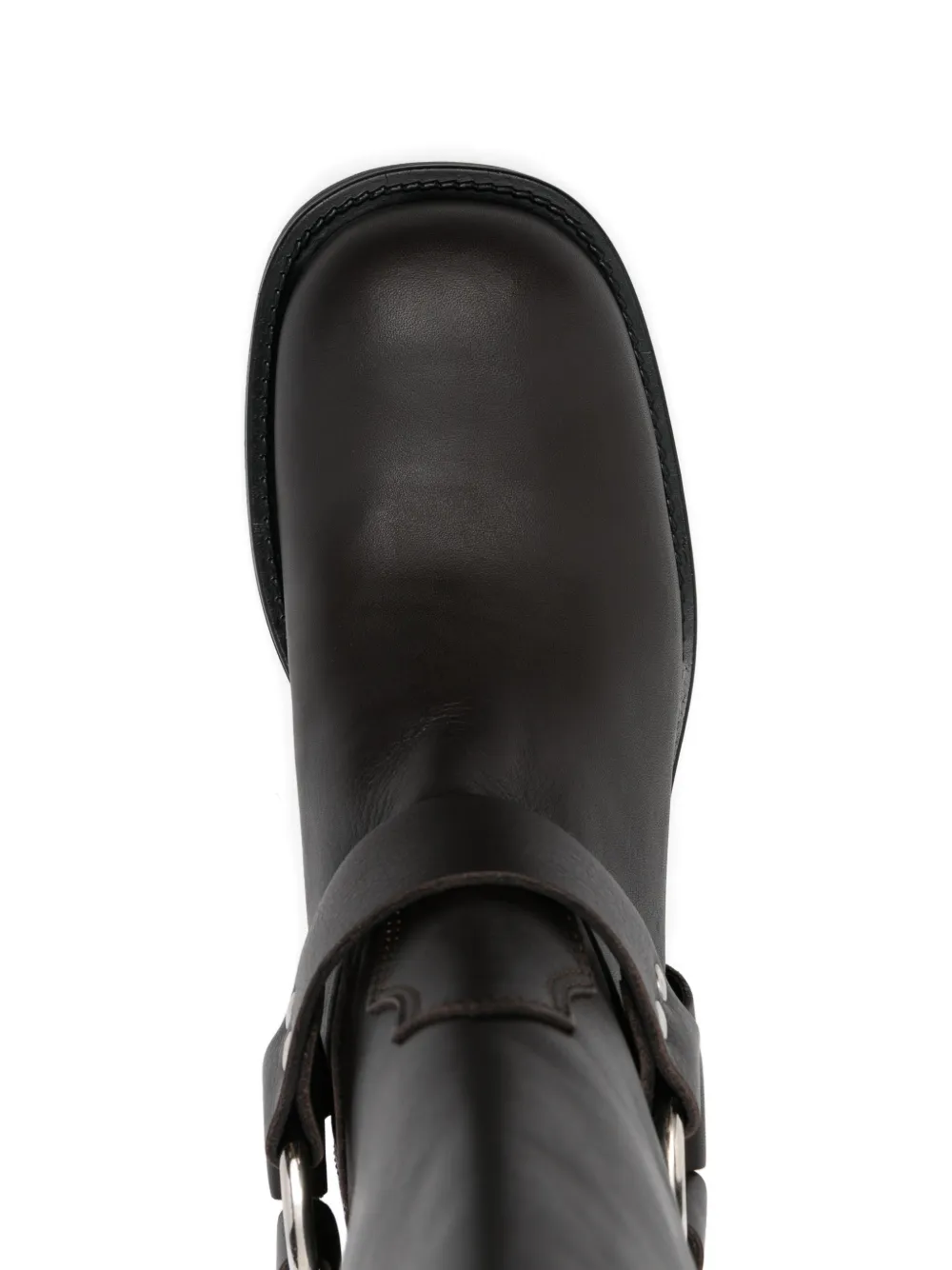 Gisel Moire 50mm Blackpool Biker Boots In Black