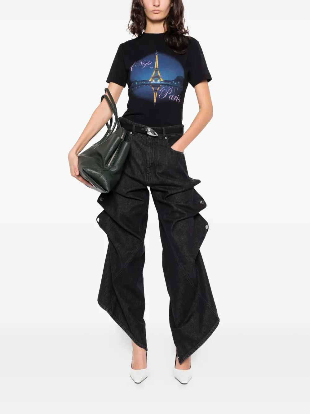 VETEMENTS Paris T-shirt met grafische print Zwart