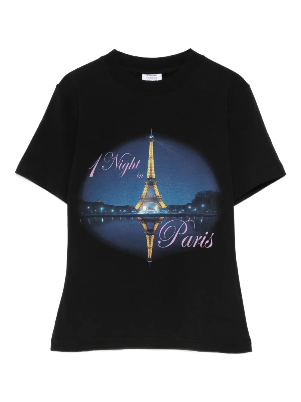 VETEMENTS Paris T-shirt met grafische print Zwart