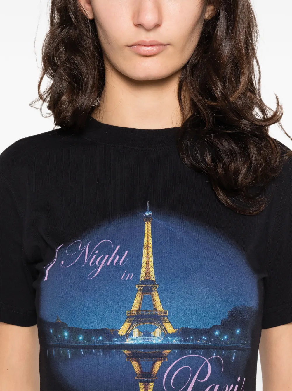 VETEMENTS Paris T-shirt met grafische print Zwart