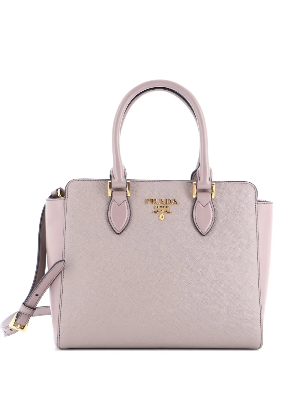 Prada Pre-Owned Convertible Saffiano with Soft Calf Small tote bag | Neutrals | Image 1