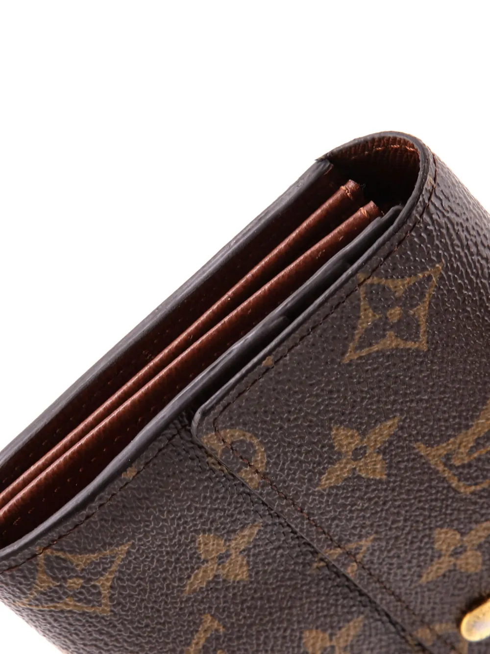 Pre-owned Louis Vuitton Sarah Wallet Monogram Canvas Small Wallets In Brown
