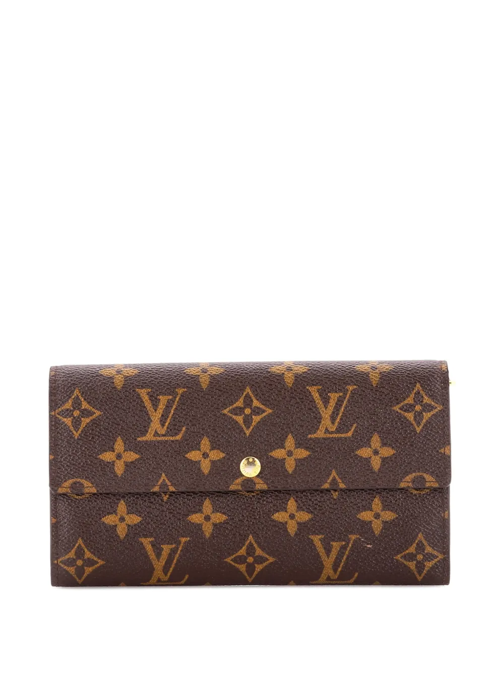 Pre-owned Louis Vuitton Sarah Wallet Monogram Canvas Small Wallets In Brown