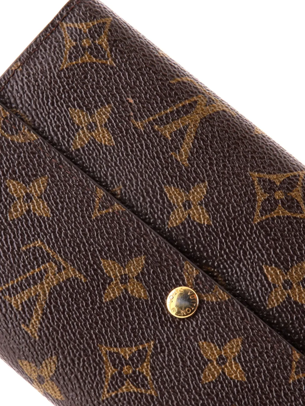 Pre-owned Louis Vuitton Sarah Wallet Monogram Canvas Small Wallets In Brown