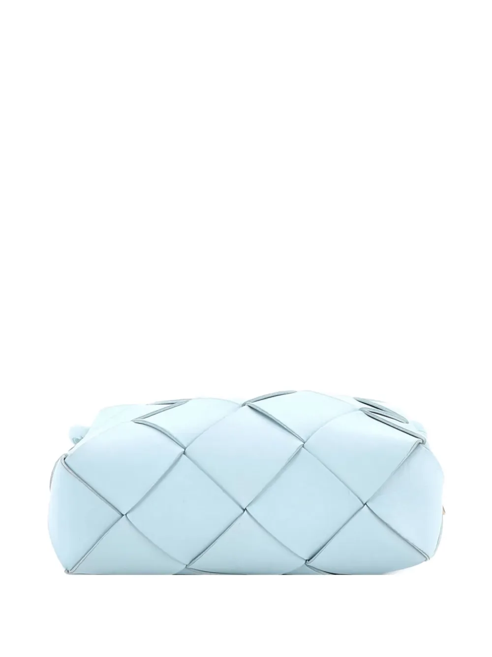 Pre-owned Bottega Veneta Cassette Camera Crossbody Bag Maxi Intrecciato Leather Small Shoulder Bag In Blue