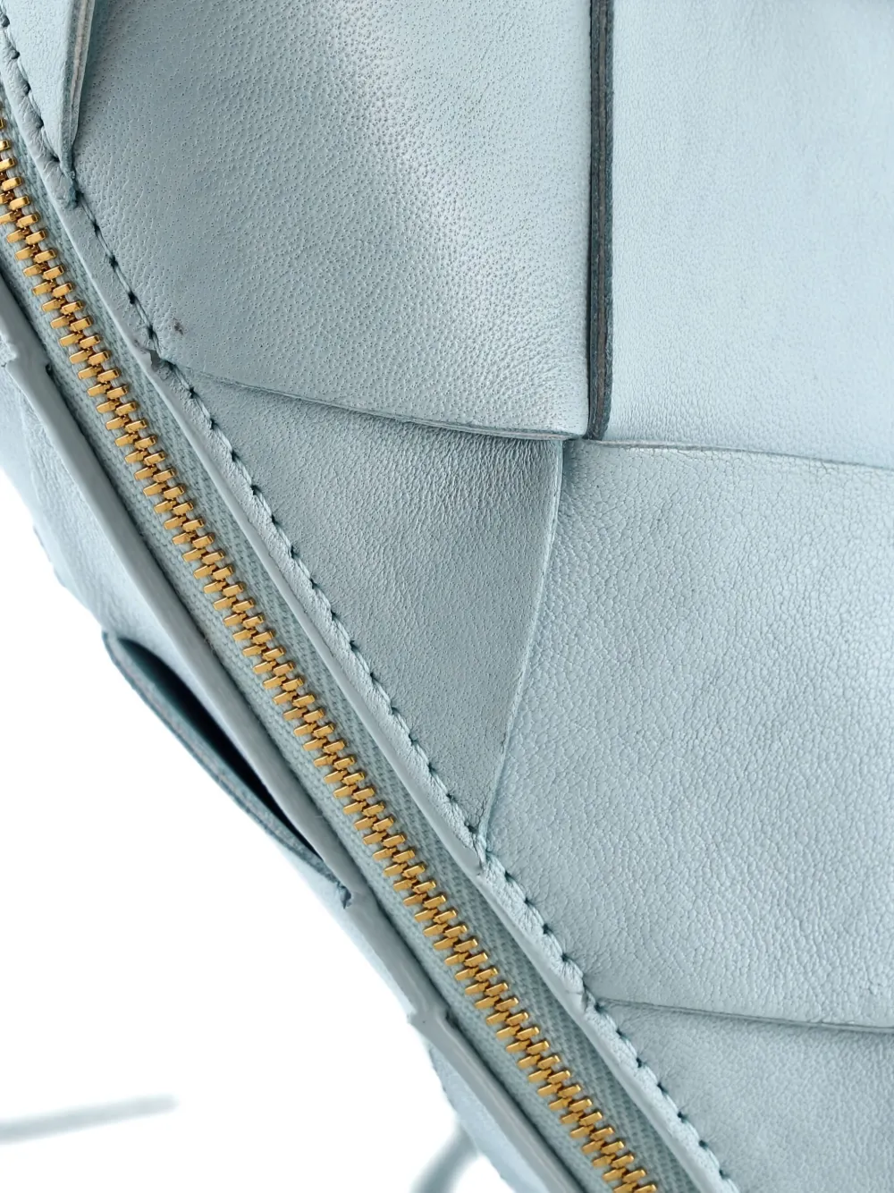 Pre-owned Bottega Veneta Cassette Camera Crossbody Bag Maxi Intrecciato Leather Small Shoulder Bag In Blue