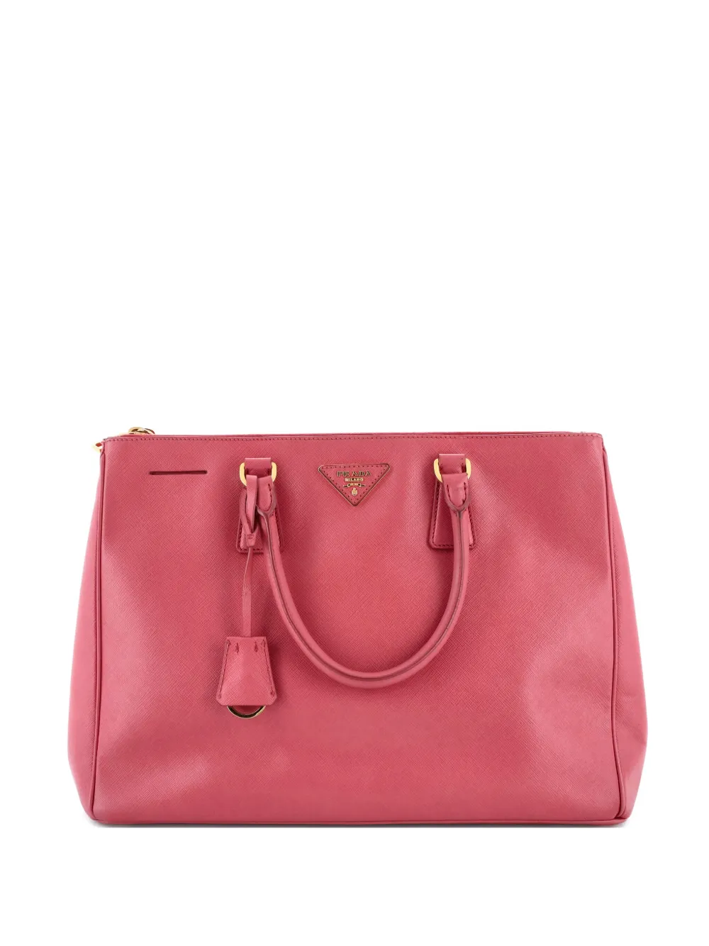 Prada Pre-Owned Double Zip Lux Saffiano Leather Large tote bag - ピンク Prada Pre-Owned Double Zip Lux Saffiano Leather Large tote bag - ピンク