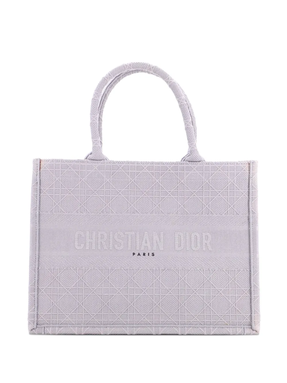 Christian Dior Pre-Owned Book Cannage Embroidered Canvas Medium tote Christian Dior Pre-Owned Book Cannage Embroidered Canvas Medium tote