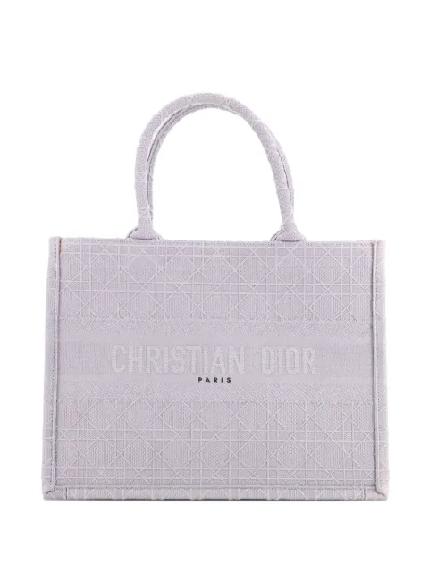 Christian Dior Pre-Owned Book Cannage Embroidered Canvas Medium tote bag