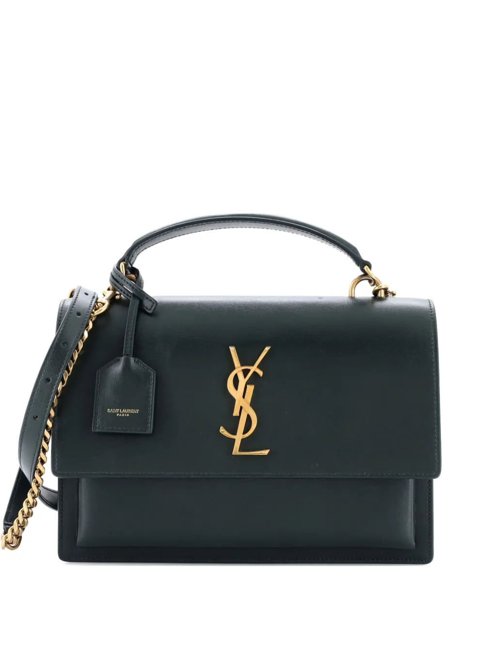 Saint Laurent Pre-Owned Sunset Top Handle Leather Medium shoulder bag | verde | Image 1