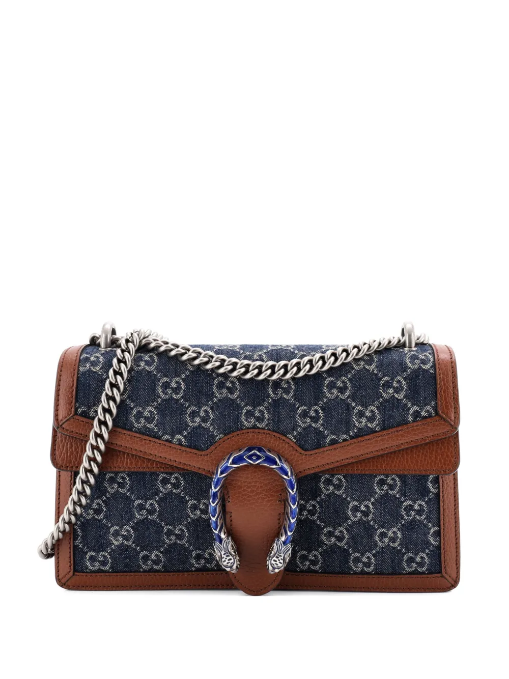 Pre-owned Gucci Dionysus Bag Gg Denim Small Shoulder Bag In Blue