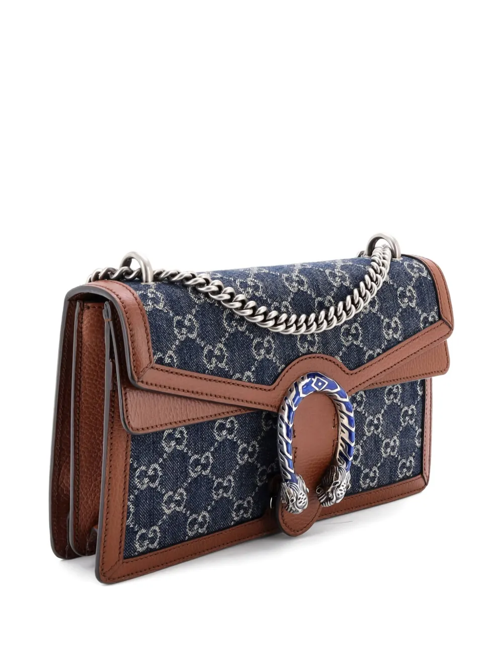 Pre-owned Gucci Dionysus Bag Gg Denim Small Shoulder Bag In Blue