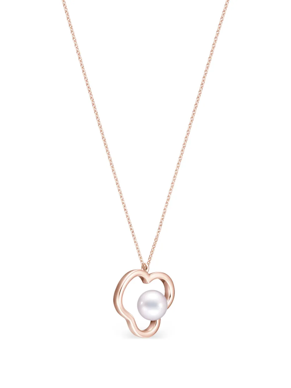 TASAKI 18kt Chants Rotgoldhalskette mit Akoya-Perle - Rosa