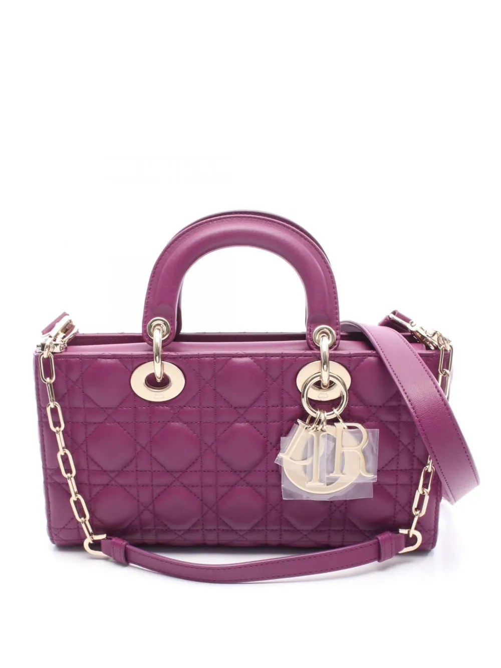 Pre-owned Dior 2023 Medium Cannage Lady D-joy Satchel In Purple