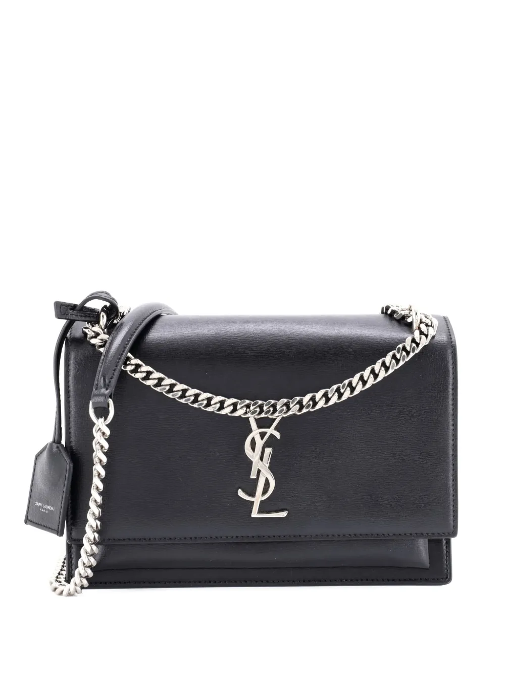 Saint Laurent Pre-Owned Sunset Leather Medium crossbody bag - ブラック
