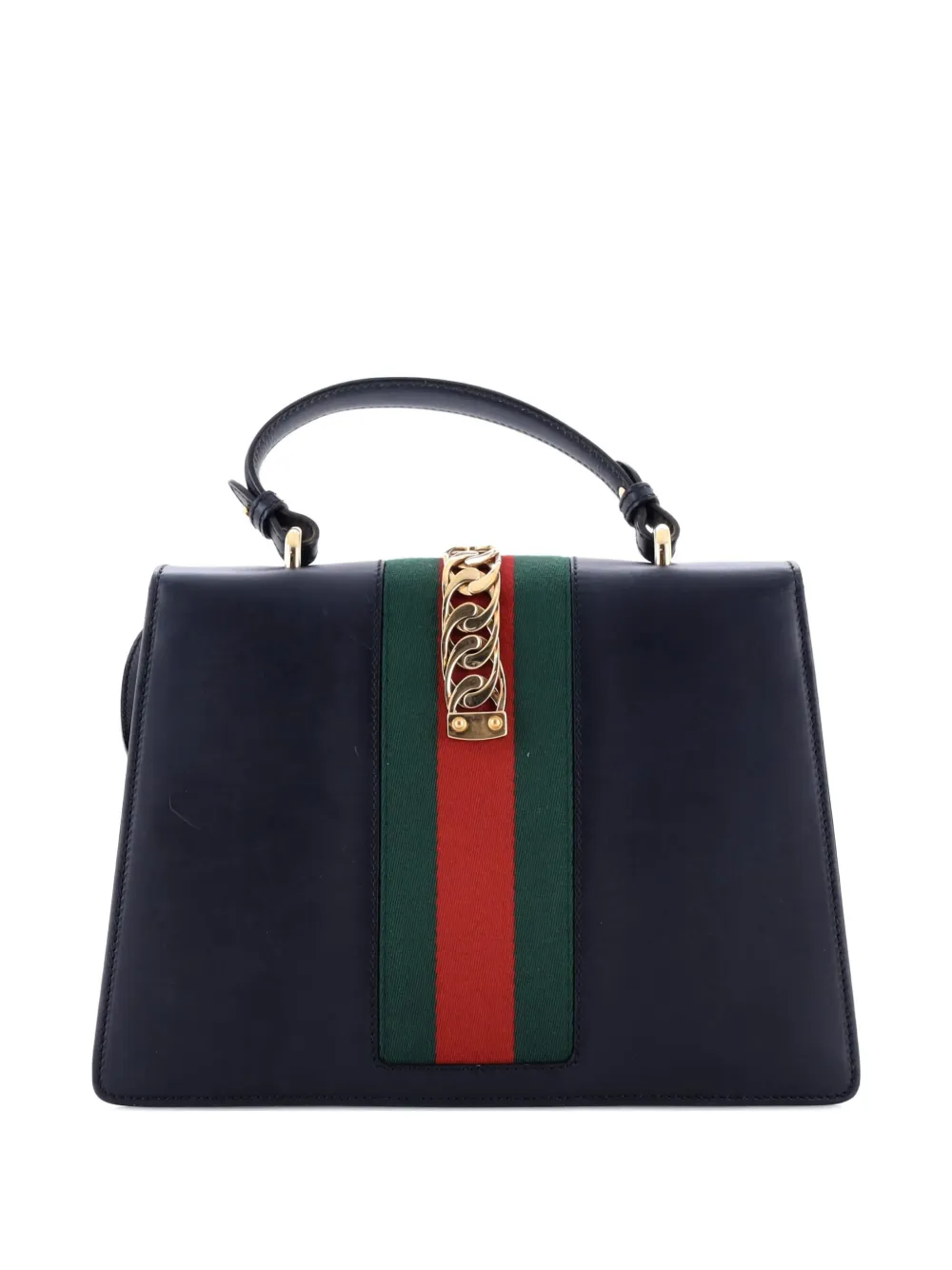 Gucci Pre-Owned Sylvie Top Handle Bag Leather Medium satchel - ブラック Gucci Pre-Owned Sylvie Top Handle Bag Leather Medium satchel - ブラック