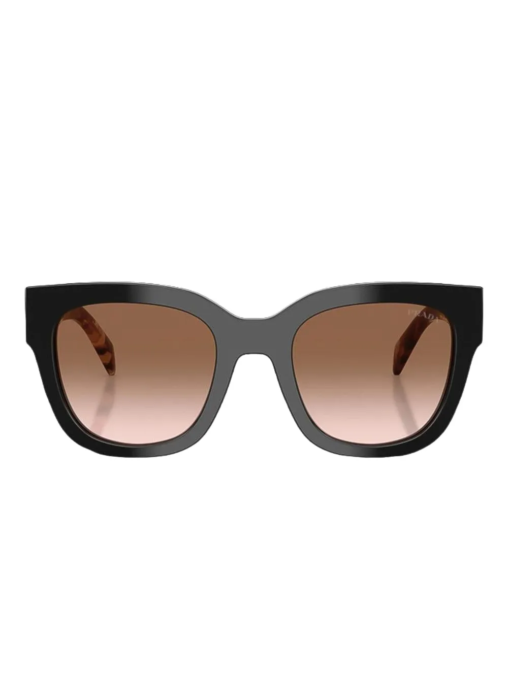 Prada Tortoiseshell Butterfly-frame Sunglasses In Black