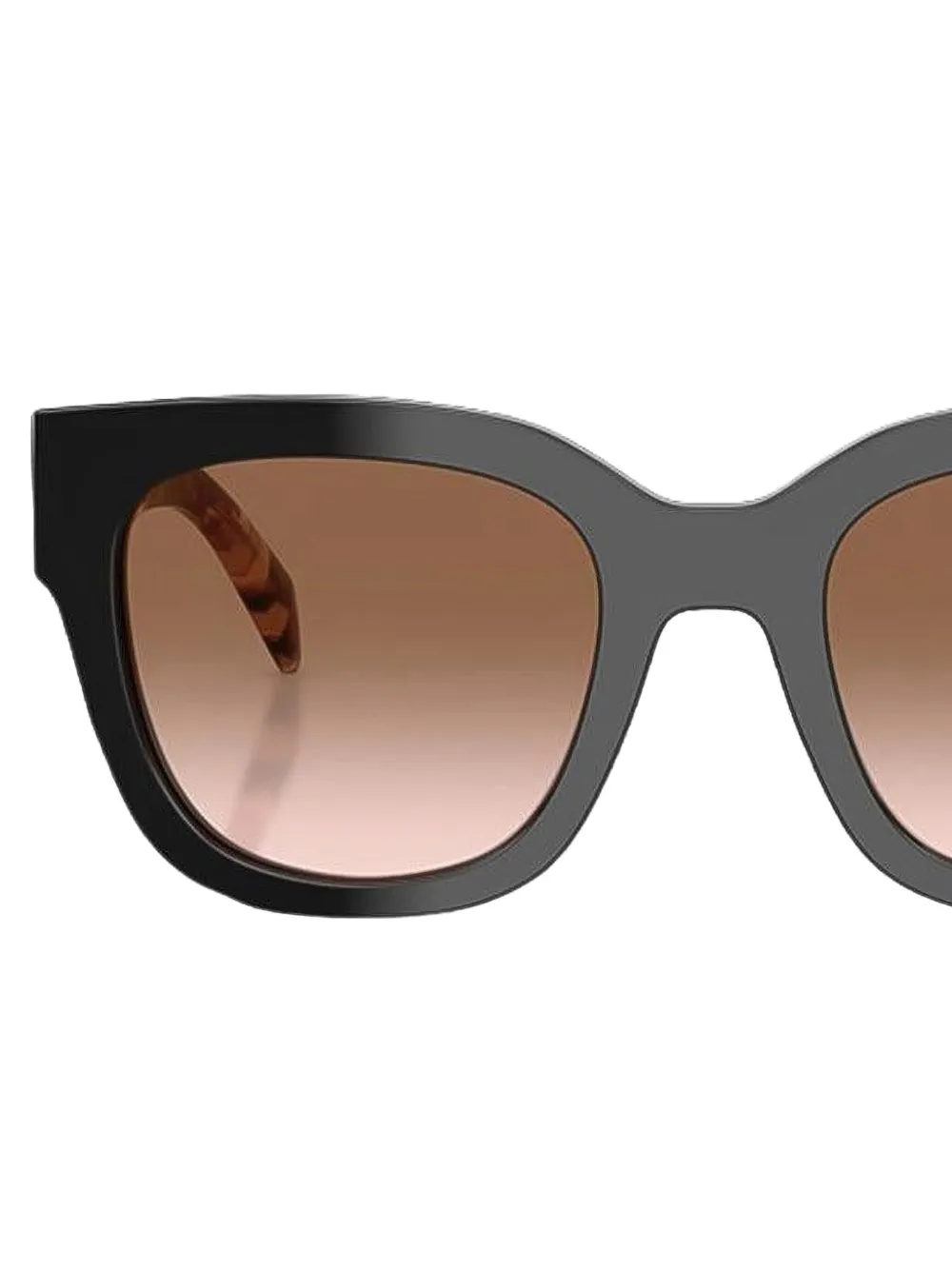 Prada Eyewear Zonnebril met rond montuur - Zwart