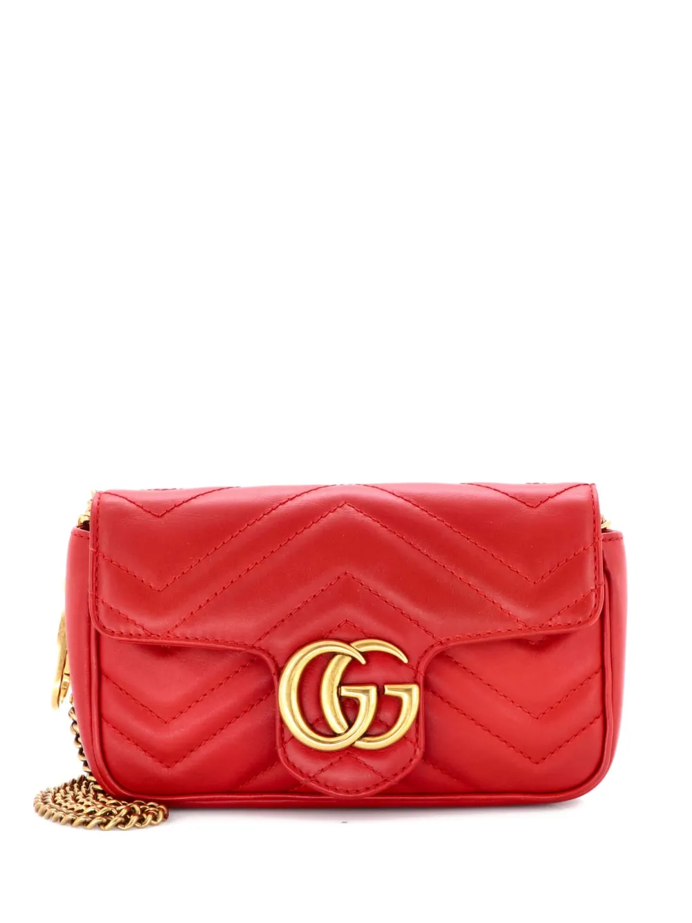 Gucci Pre-Owned GG Marmont Flap Bag Matelasse Leather Super Mini