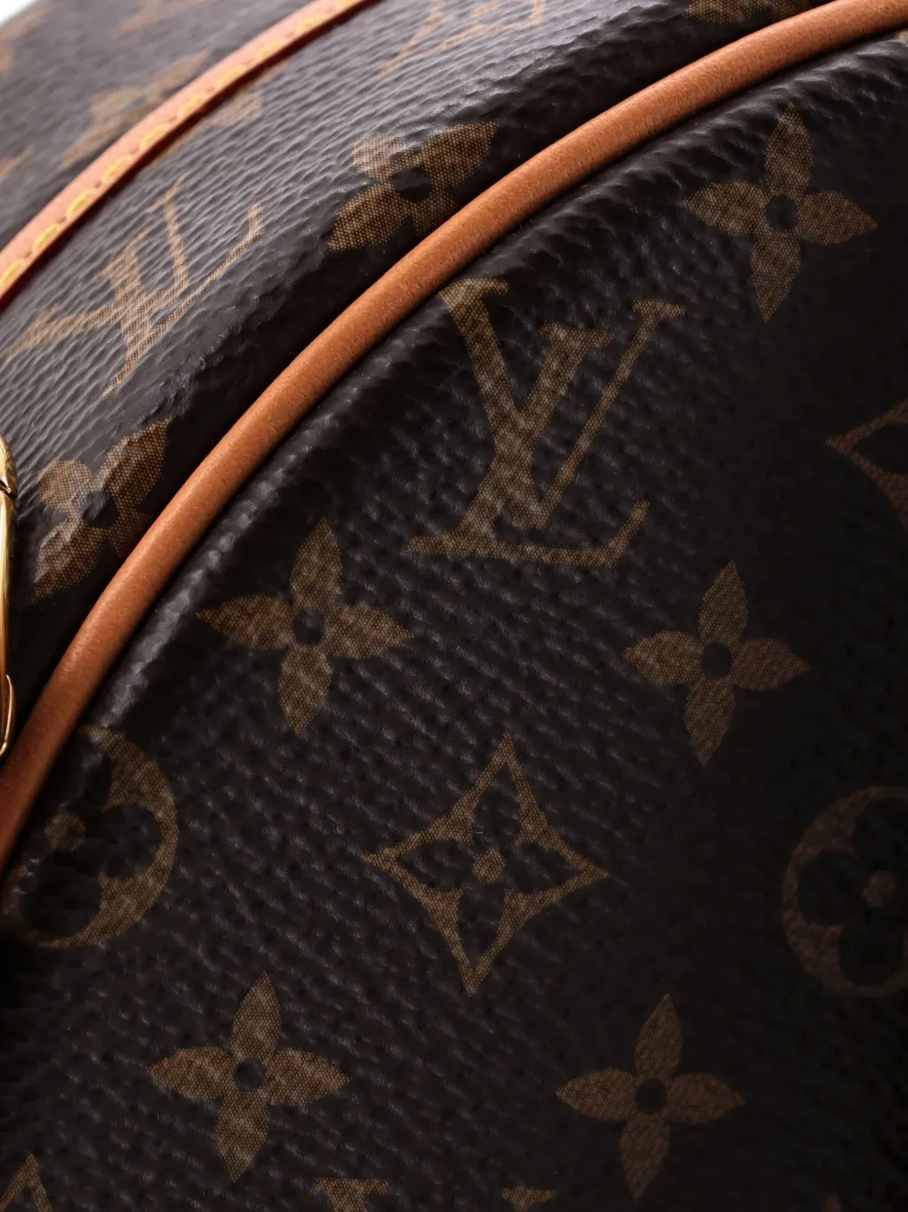 Pre-owned Louis Vuitton Petite Boite Chapeau Bag Monogram Canvas Crossbody Bag In Brown