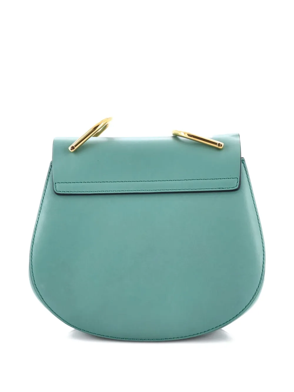 Pre-owned Chloé Drew Leather And Suede Mini Crossbody Bag In Blue