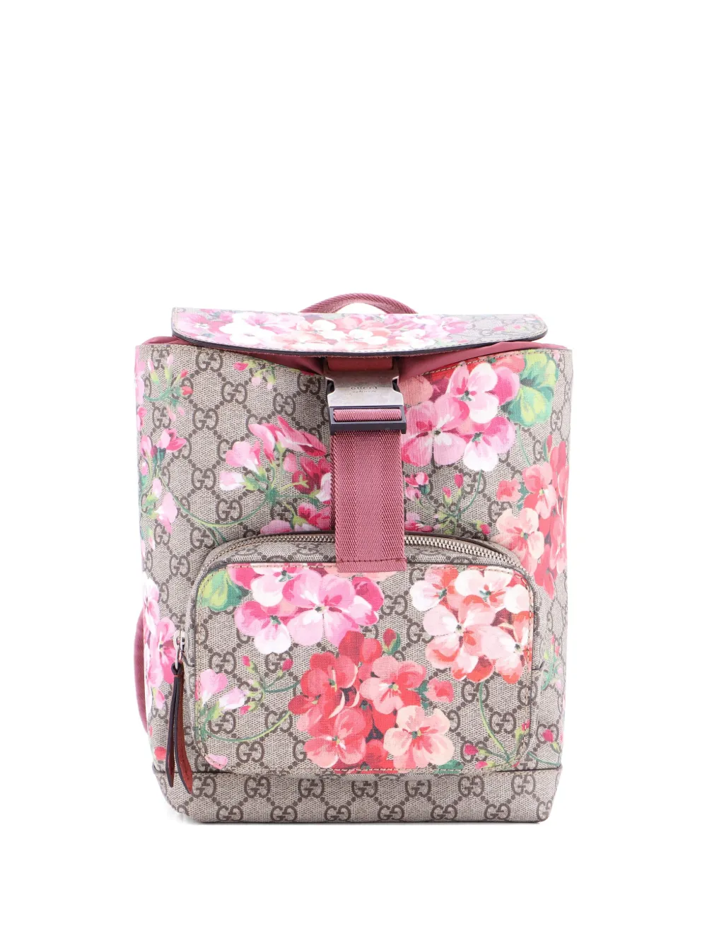 Gucci Pre-Owned Buckle Blooms Print GG Coated Canvas Small backpack | Neutrals | Image 1