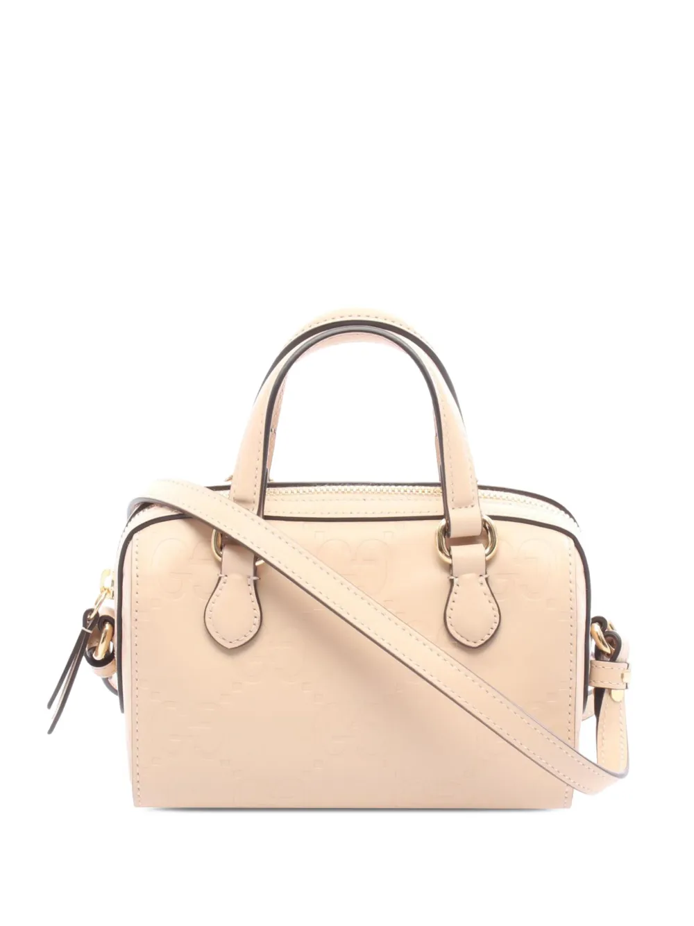 Gucci Pre-Owned 2016-2025 super mini Gilbert Handtasche aus Leder mit GG-Prägung | Rosa | Image 1