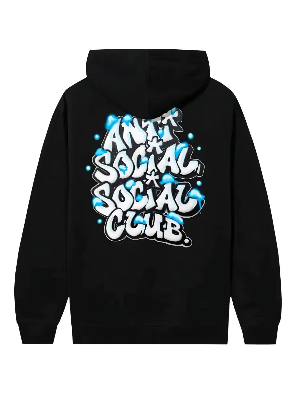 Anti Social Social Club Graphic-print Long-sleeve Hoodie In Black