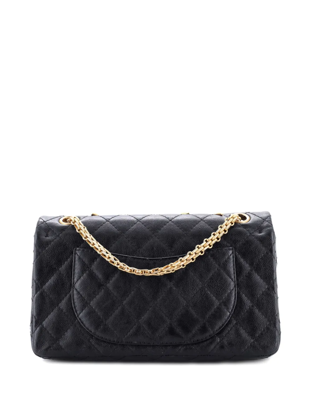 Pre-owned Chanel Brasserie Charms Reissue 2.55 Flap Bag Quilted Calfskin 225 Shoulder Bag In Black
