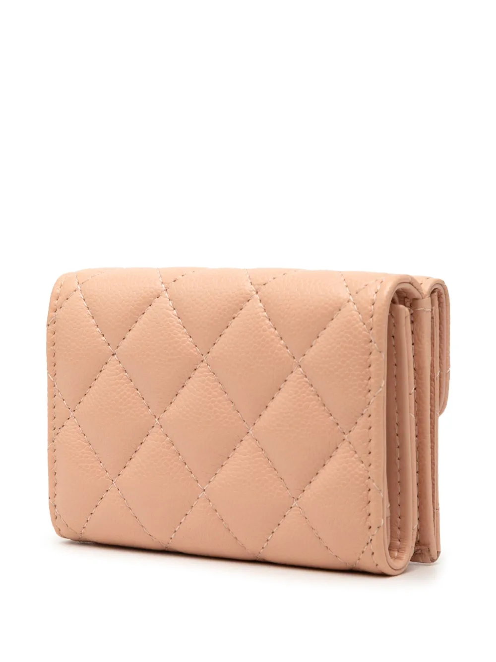 CHANEL Pre-Owned 2021-2025 CC Quilted Caviar Compact Flap Wallet small wallets | Image 2