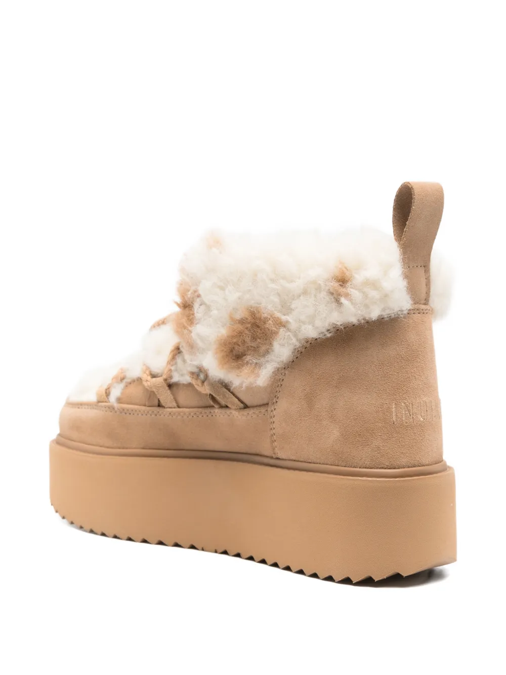 Inuikii 50 mm Teddy lammy laarzen met plateauzool Bruin