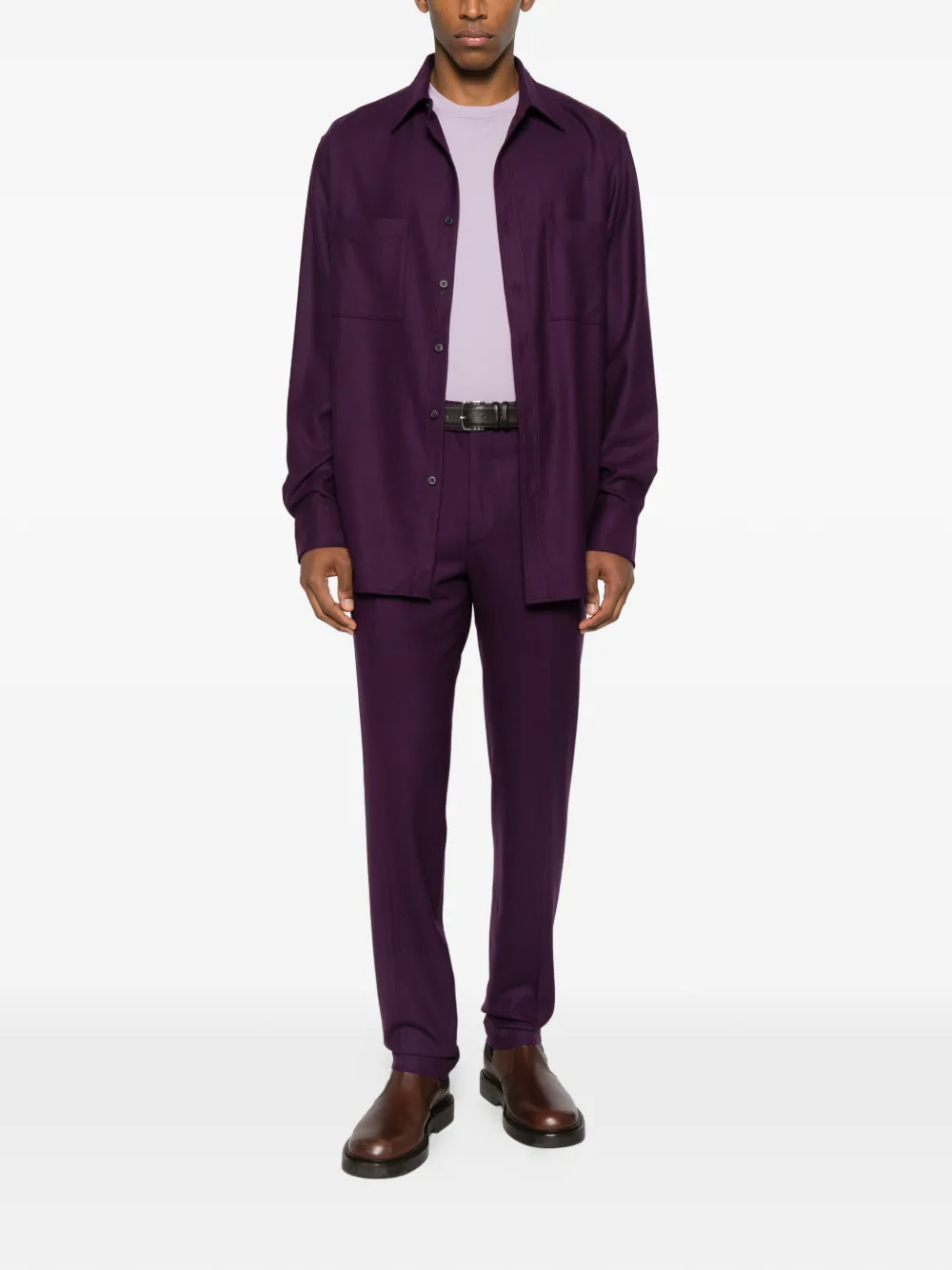 Cellar Door tapered-leg buttoned wool trousers | Tailored Pants | Image 2
