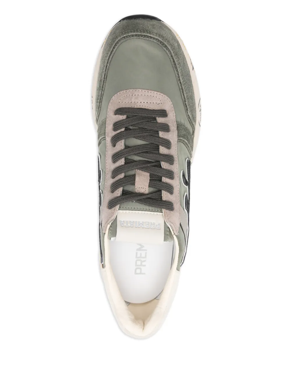 Premiata Sneakers met logo-applicatie Groen