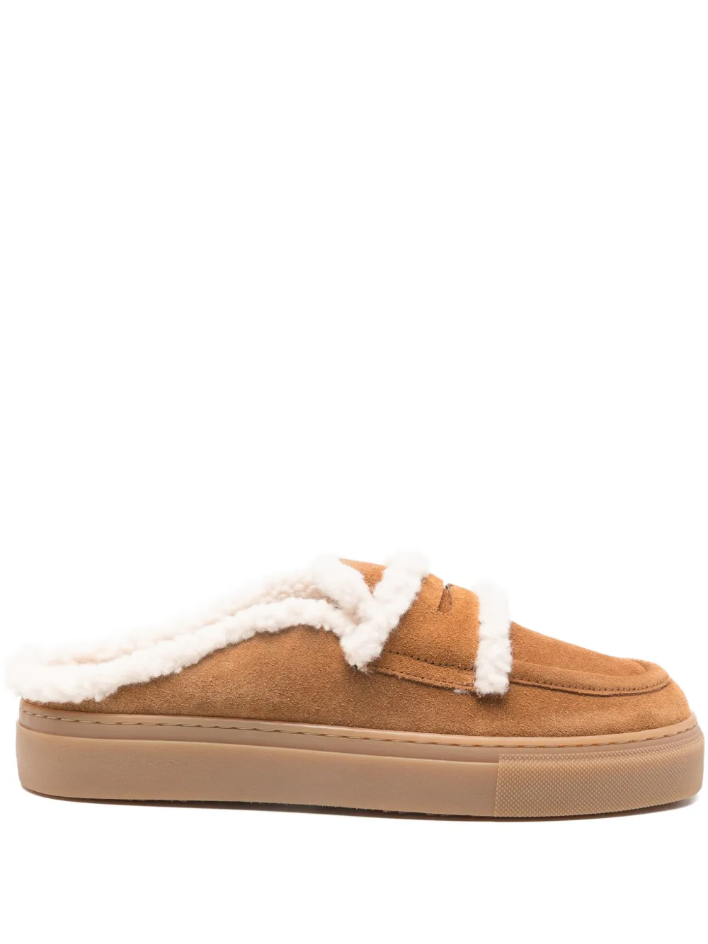 Inuikii shearling strap mules | Brown | Image 1