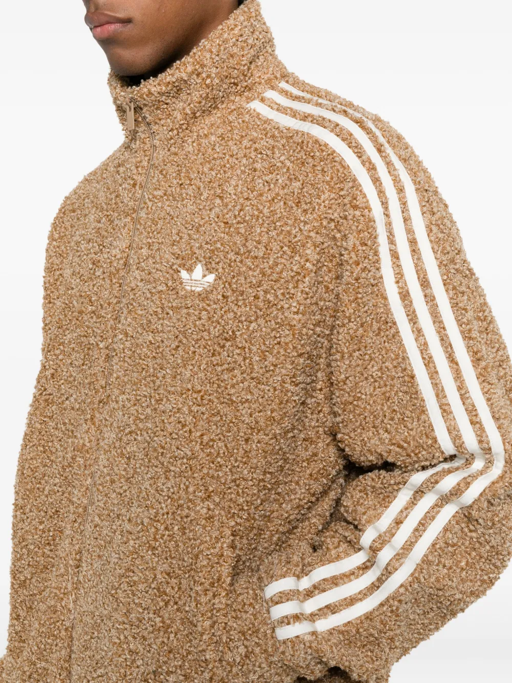 adidas Firebird bouclé sweater Beige