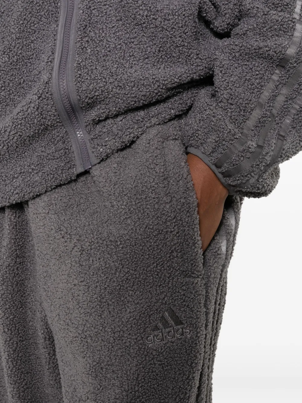 Adidas Originals Side-stripes Panelled Track Pants In Gray