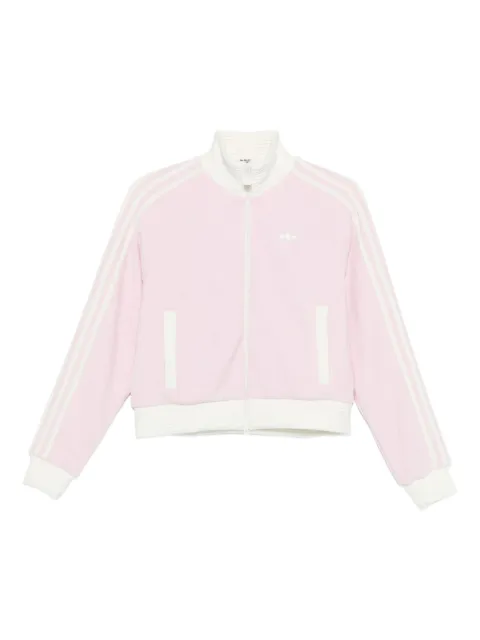 adidas velour zipped sweatshirt