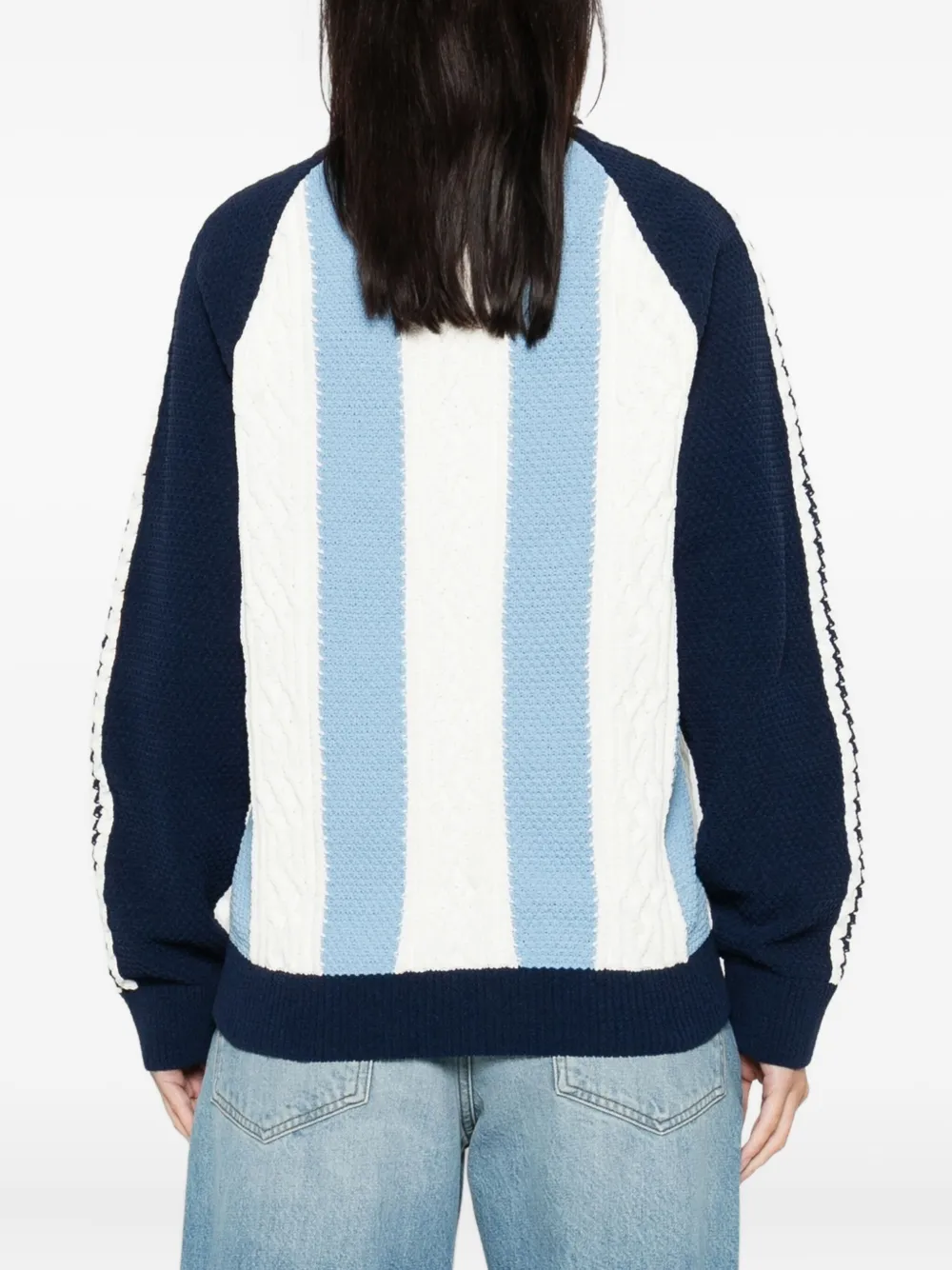 Adidas Originals Archive Striped Zip Cardigan In Multi