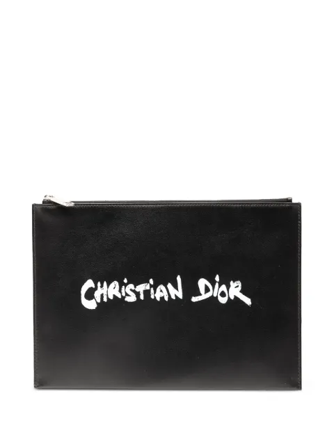 Christian Dior Pre-Owned 2023 Leather Daily Script clutch bag