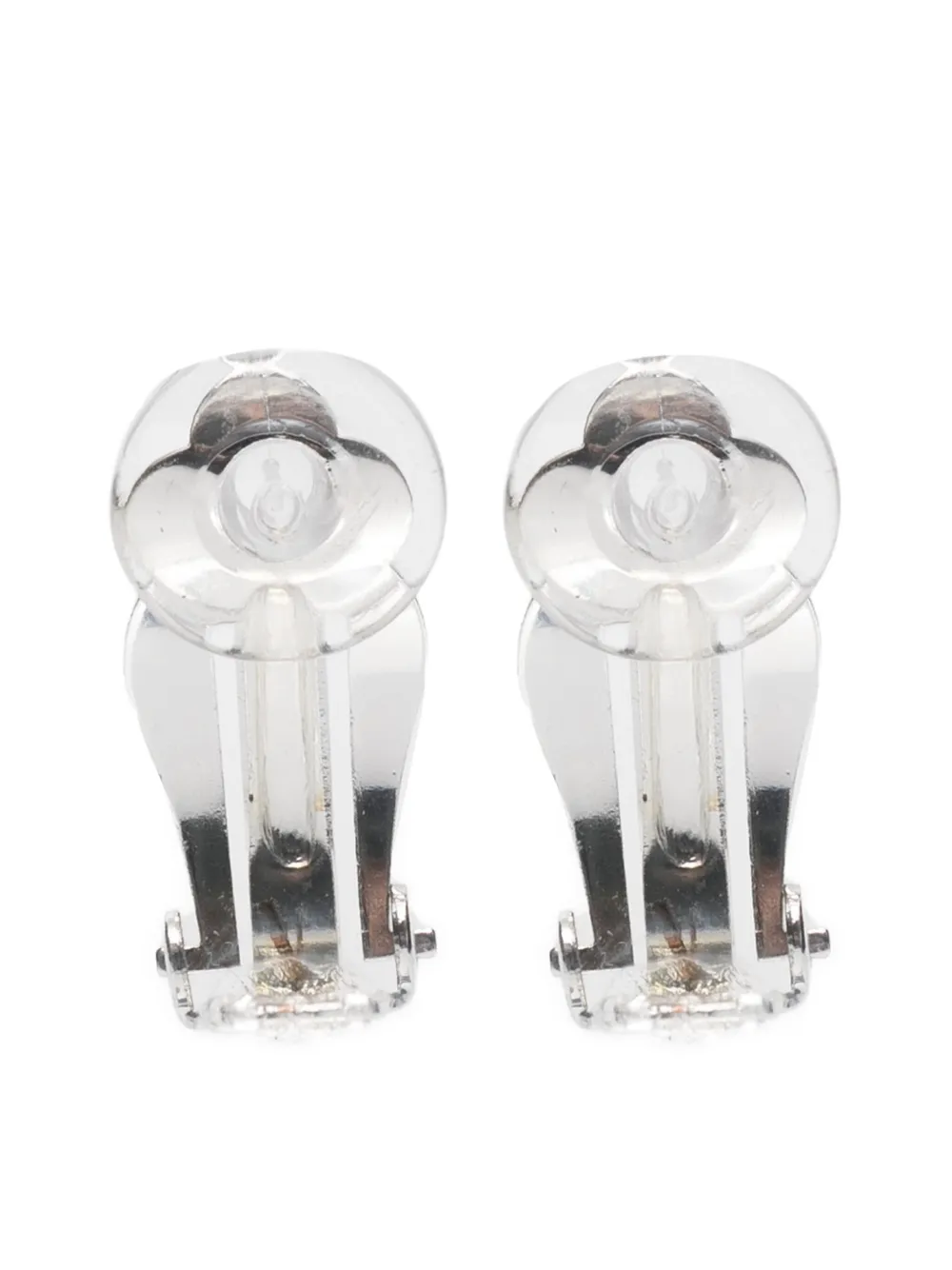 Monies square-shape clip-on earrings - Bianco