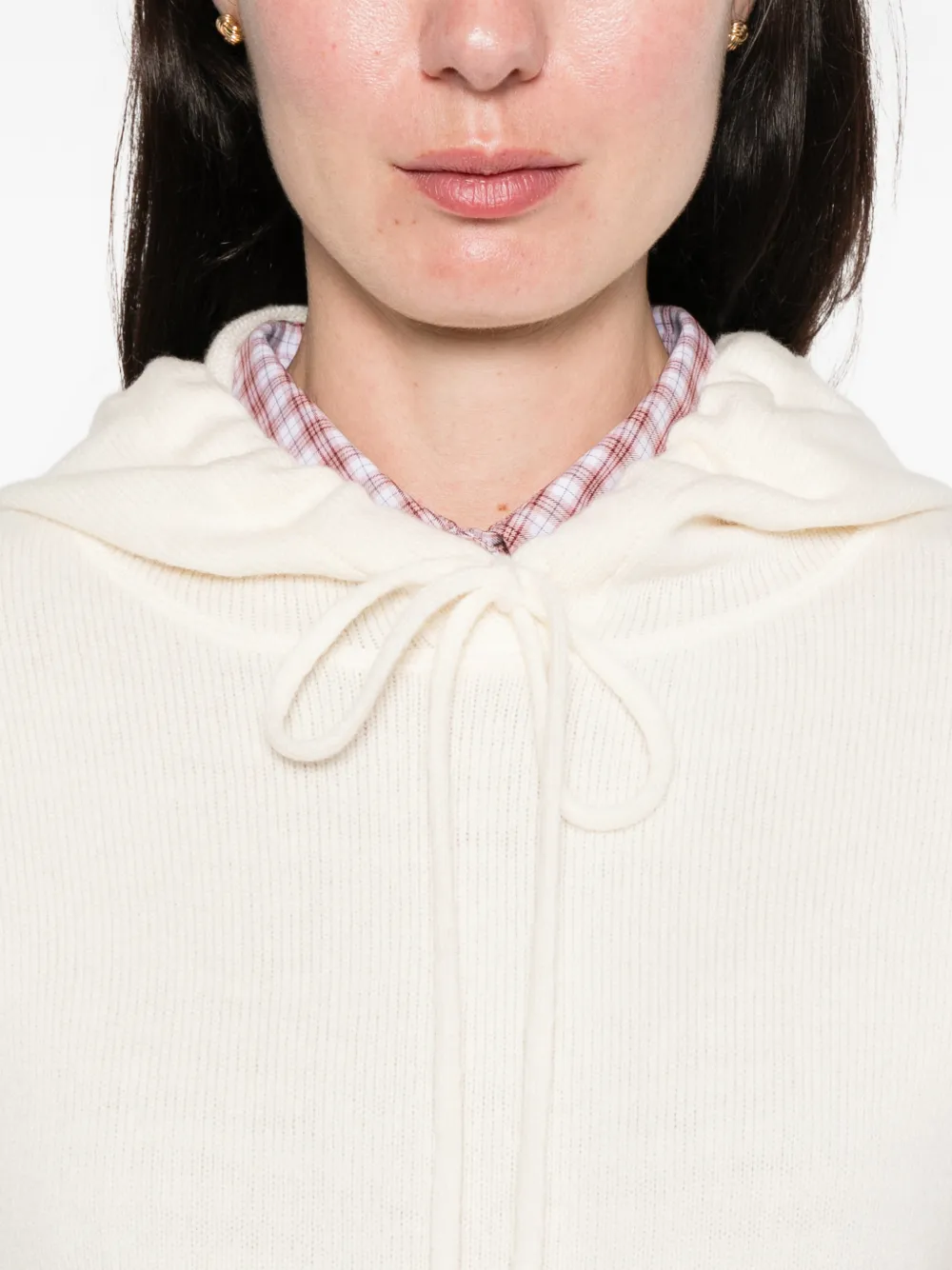 Mc2 Saint Barth Elide Wool Hoodie In Neutral