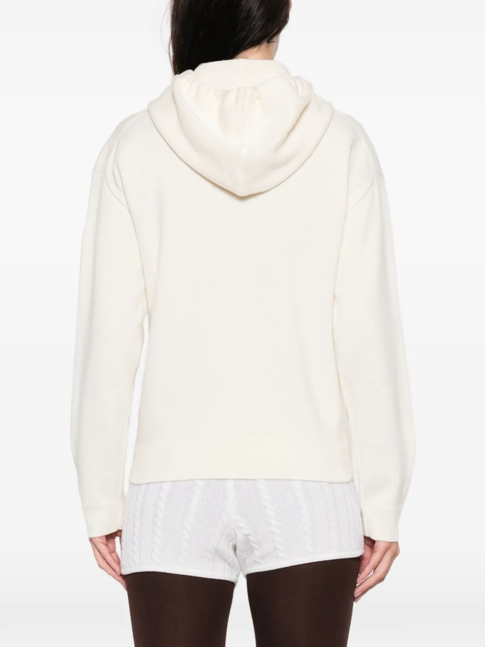 Mc2 Saint Barth Elide Wool Hoodie In Neutral