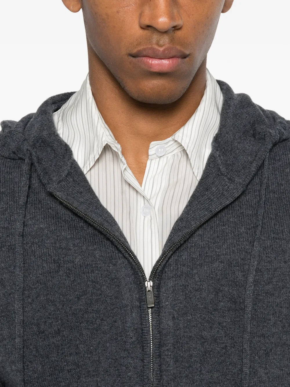 Mc2 Saint Barth Notting Hooded Cardigan In Gray