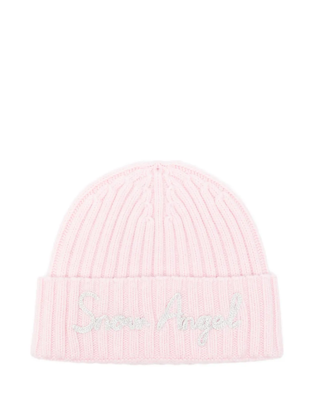 Mc2 Saint Barth Wengen Ribbed-embroidered Beanie Hat In Pink