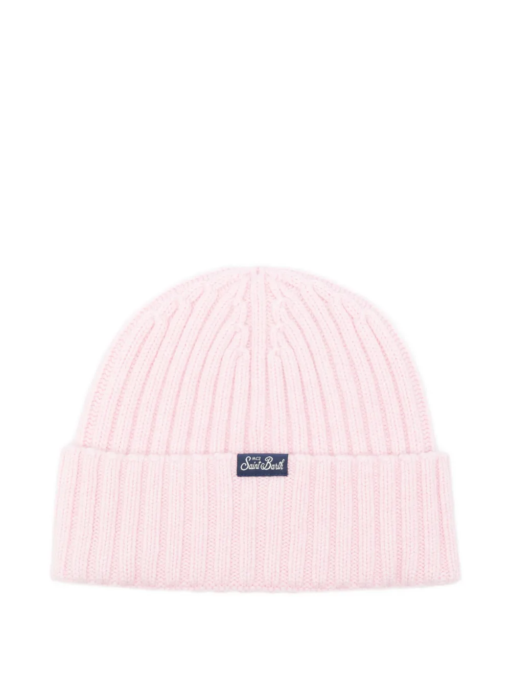 MC2 Saint Barth Wengen ribbed-embroidered beanie hat - Roze