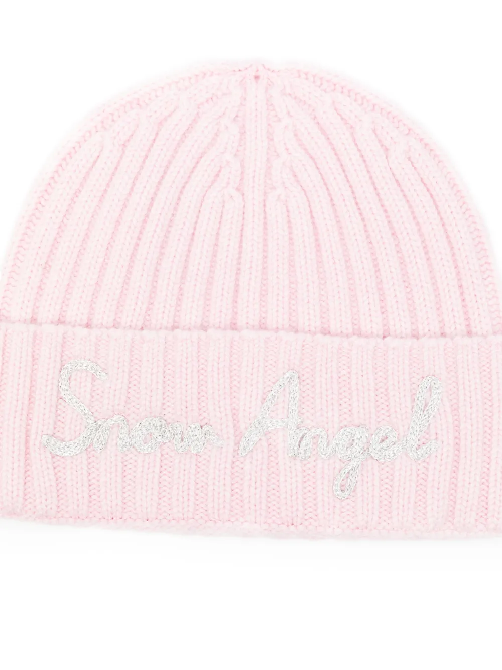 Mc2 Saint Barth Wengen Ribbed-embroidered Beanie Hat In Pink