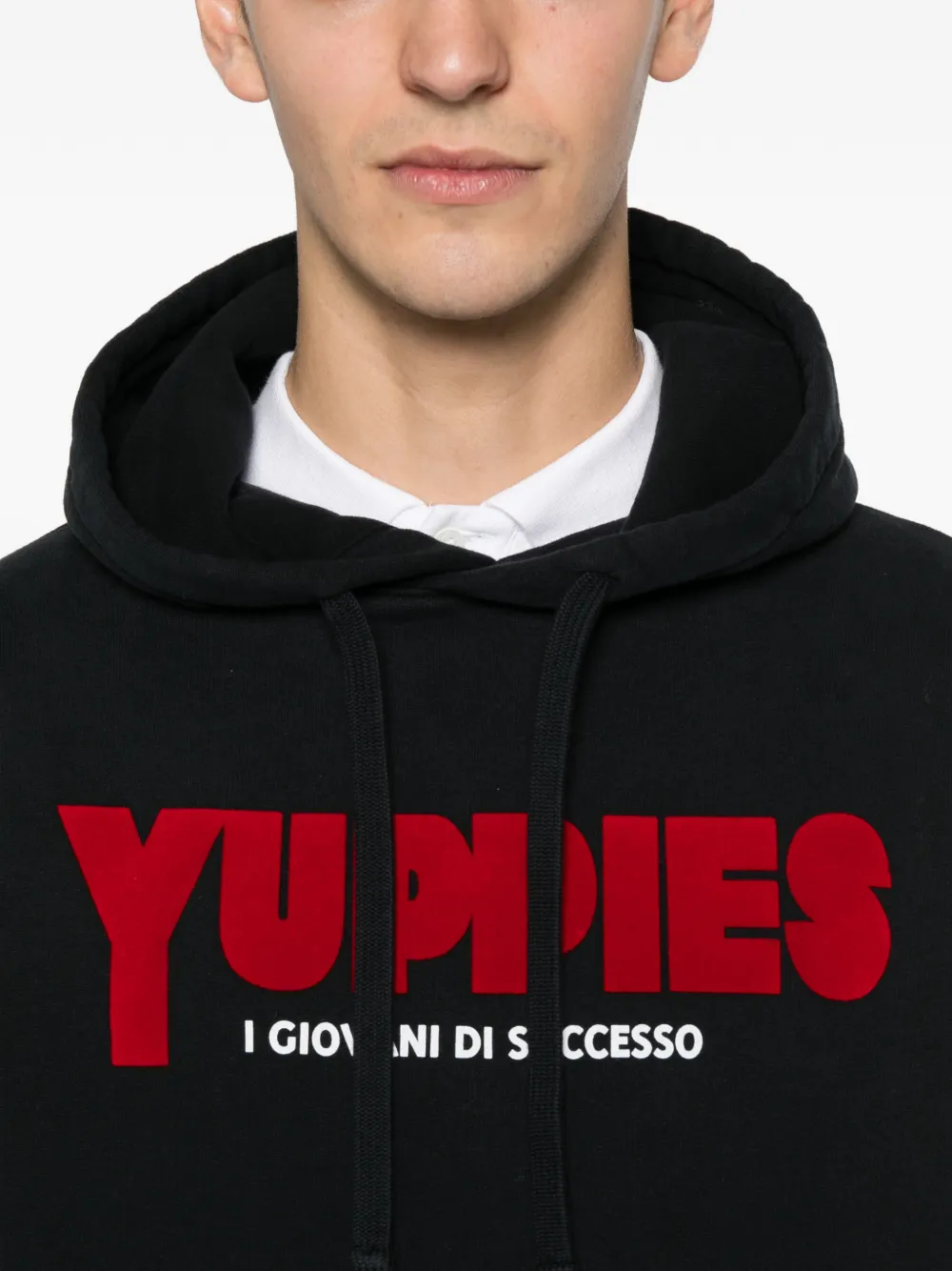 Mc2 Saint Barth X Yuppies Tribeca Long-sleeve Hoodie In Black