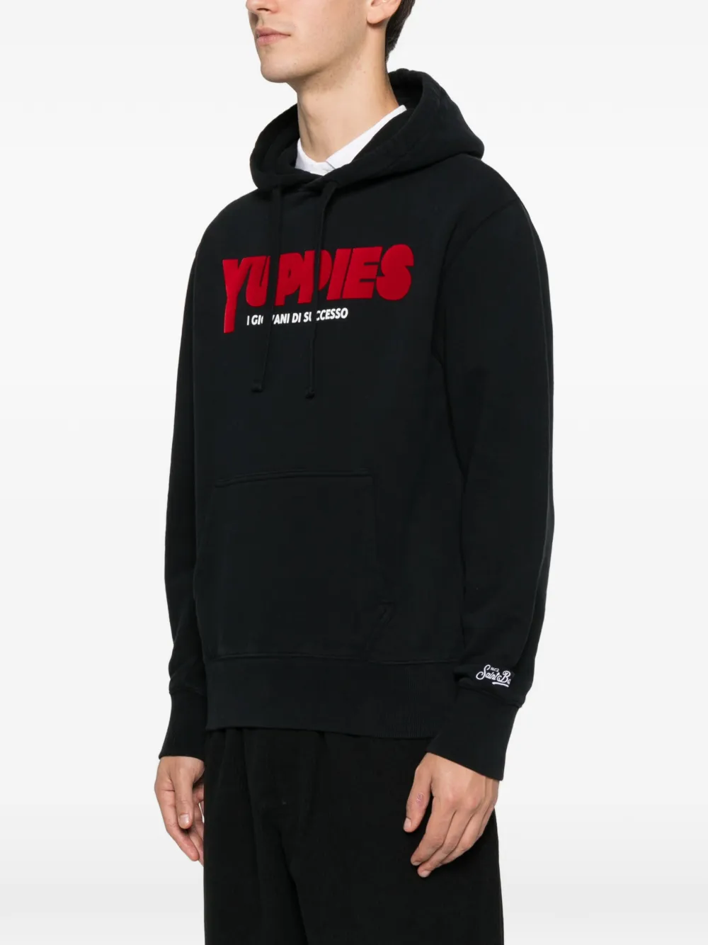 Mc2 Saint Barth X Yuppies Tribeca Long-sleeve Hoodie In Black